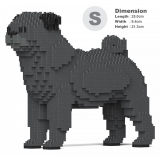 Jekca - Pug 01S-M04 - Lego - Scultura - Costruzione - 4D - Animali di Mattoncini - Toys