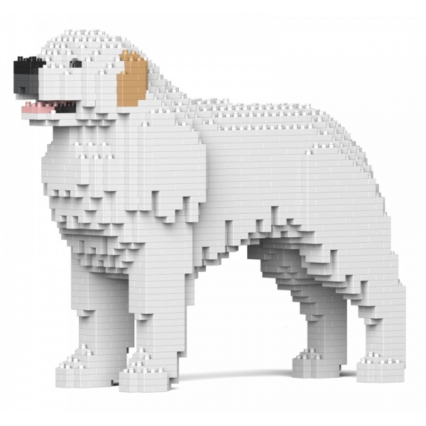 Jekca - Pyrenean Mountain Dog 01S - Lego - Sculpture - Construction - 4D - Brick Animals - Toys
