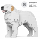 Jekca - Pyrenean Mountain Dog 01S - Lego - Sculpture - Construction - 4D - Brick Animals - Toys