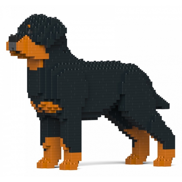 Jekca - Rottweiler 02S - Lego - Sculpture - Construction - 4D - Brick Animals - Toys