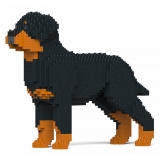 Jekca - Rottweiler 02S - Lego - Sculpture - Construction - 4D - Brick Animals - Toys