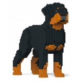 Jekca - Rottweiler 02S - Lego - Sculpture - Construction - 4D - Brick Animals - Toys