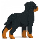 Jekca - Rottweiler 02S - Lego - Sculpture - Construction - 4D - Brick Animals - Toys