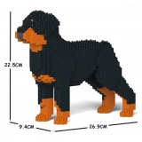 Jekca - Rottweiler 01S - Lego - Sculpture - Construction - 4D - Brick Animals - Toys