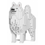 Jekca - Samoyed 01S - Lego - Sculpture - Construction - 4D - Brick Animals - Toys