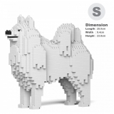 Jekca - Samoyed 01S - Lego - Sculpture - Construction - 4D - Brick Animals - Toys