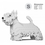 Jekca - Scottish Terrier 01S-M02 - Lego - Scultura - Costruzione - 4D - Animali di Mattoncini - Toys