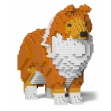 Jekca - Shetland Sheepdog 01S-S13 - Lego - Sculpture - Construction - 4D - Brick Animals - Toys