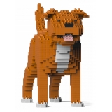 Jekca - Staffordshire Bull Terrier 01S-M01 - Lego - Scultura - Costruzione - 4D - Animali di Mattoncini - Toys
