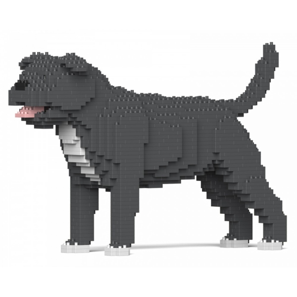 Jekca - Staffordshire Bull Terrier 01S-M04 - Lego - Sculpture - Construction - 4D - Brick Animals - Toys