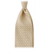 Viola Milano - Roman Maillon Selftipped Italian Silk Tie - Yellow - Handmade in Italy - Luxury Exclusive Collection