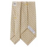 Viola Milano - Roman Maillon Selftipped Italian Silk Tie - Yellow - Handmade in Italy - Luxury Exclusive Collection