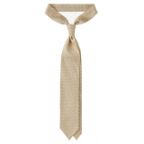 Viola Milano - Roman Maillon Selftipped Italian Silk Tie - Yellow - Handmade in Italy - Luxury Exclusive Collection