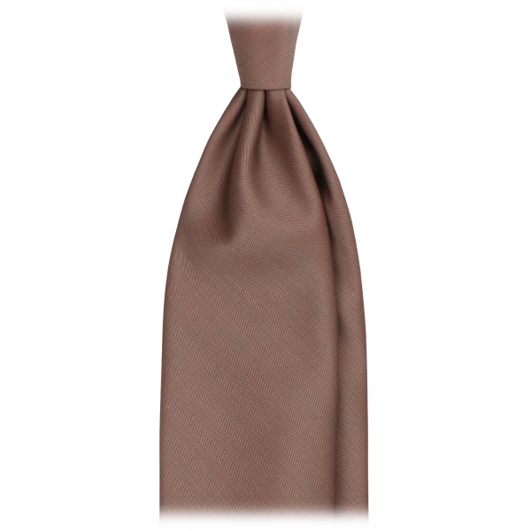 Viola Milano - Solaro Woven Selftipped Tie - Sand Tone - Handmade in Italy - Luxury Exclusive Collection