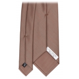 Viola Milano - Solaro Woven Selftipped Tie - Sand Tone - Handmade in Italy - Luxury Exclusive Collection