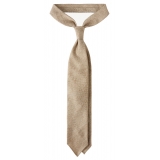 Viola Milano - Solid 7-fold Handrolled 100% Cashmere Tie - Sand - Handmade in Italy - Luxury Exclusive Collection