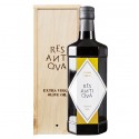 Res Antiqva - Bottiglia con Scatola in Legno - Olio Extravergine di Oliva Biologico Italiano - 500 ml