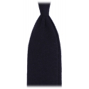 Viola Milano - Cravatta in 100% Cashmere Lavorata a Maglia - Navy - Handmade in Italy - Luxury Exclusive Collection