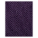 Viola Milano - Solid Knitted 100% Cashmere Tie - Purple - Handmade in Italy - Luxury Exclusive Collection