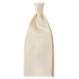 Viola Milano - Solid Woven Selftipped Silk Tie - Pale Yellow - Handmade in Italy - Luxury Exclusive Collection