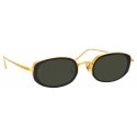 Linda Farrow - Rosie Oval Sunglasses in Black - LFL1142C1SUN - Linda Farrow Eyewear