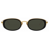 Linda Farrow - Rosie Oval Sunglasses in Black - LFL1142C1SUN - Linda Farrow Eyewear