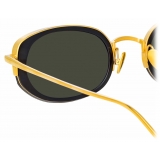 Linda Farrow - Rosie Oval Sunglasses in Black - LFL1142C1SUN - Linda Farrow Eyewear