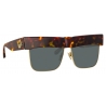 Linda Farrow - Rosalie Oversized Sunglasses in Tortoiseshell - LFL1284C2SUN - Linda Farrow Eyewear