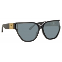 Linda Farrow - Sabine Oversized Sunglasses in Black - LFL1298C1SUN - Linda Farrow Eyewear