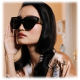 Linda Farrow - Sabine Oversized Sunglasses in Black - LFL1298C1SUN - Linda Farrow Eyewear