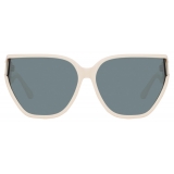 Linda Farrow - Sabine Oversized Sunglasses in Cream - LFL1298C3SUN - Linda Farrow Eyewear