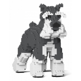 Jekca - Standard Schnauzer 01S-M01 - Lego - Sculpture - Construction - 4D - Brick Animals - Toys