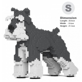 Jekca - Standard Schnauzer 01S-M01 - Lego - Sculpture - Construction - 4D - Brick Animals - Toys