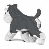 Jekca - Standard Schnauzer 03S-M01 - Lego - Sculpture - Construction - 4D - Brick Animals - Toys