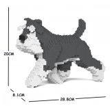 Jekca - Standard Schnauzer 03S-M01 - Lego - Sculpture - Construction - 4D - Brick Animals - Toys