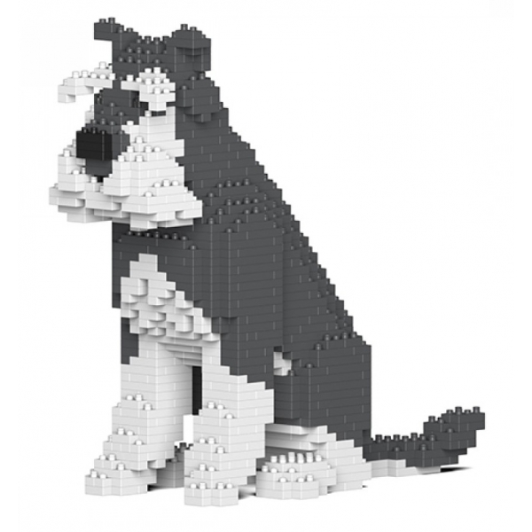 Jekca - Standard Schnauzer 04S-M01 - Lego - Scultura - Costruzione - 4D - Animali di Mattoncini - Toys