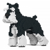 Jekca - Standard Schnauzer 01S-M02b - Lego - Sculpture - Construction - 4D - Brick Animals - Toys