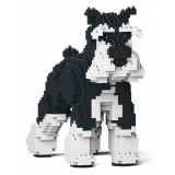 Jekca - Standard Schnauzer 01S-M02b - Lego - Sculpture - Construction - 4D - Brick Animals - Toys