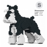 Jekca - Standard Schnauzer 01S-M02b - Lego - Scultura - Costruzione - 4D - Animali di Mattoncini - Toys