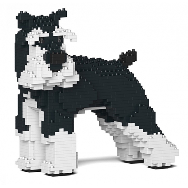 Jekca - Standard Schnauzer 02S-M02 - Lego - Scultura - Costruzione - 4D - Animali di Mattoncini - Toys