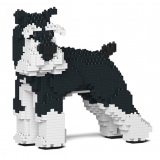 Jekca - Standard Schnauzer 02S-M02 - Lego - Sculpture - Construction - 4D - Brick Animals - Toys