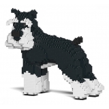 Jekca - Standard Schnauzer 02S-M02 - Lego - Sculpture - Construction - 4D - Brick Animals - Toys