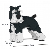 Jekca - Standard Schnauzer 02S-M02 - Lego - Sculpture - Construction - 4D - Brick Animals - Toys
