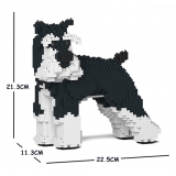 Jekca - Standard Schnauzer 02S-M02 - Lego - Scultura - Costruzione - 4D - Animali di Mattoncini - Toys