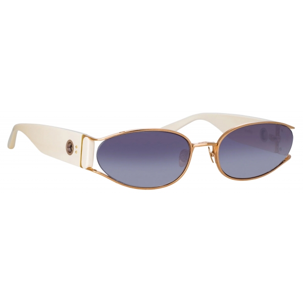 Linda Farrow - Shelby Cat Eye Sunglasses in Cream - LFL1157C3SUN - Linda Farrow Eyewear