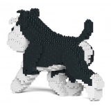 Jekca - Standard Schnauzer 03S-M02 - Lego - Sculpture - Construction - 4D - Brick Animals - Toys