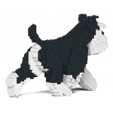 Jekca - Standard Schnauzer 03S-M02 - Lego - Sculpture - Construction - 4D - Brick Animals - Toys