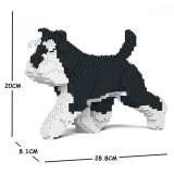 Jekca - Standard Schnauzer 03S-M02 - Lego - Sculpture - Construction - 4D - Brick Animals - Toys