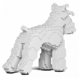 Jekca - Standard Schnauzer 01S-S01 - Lego - Sculpture - Construction - 4D - Brick Animals - Toys