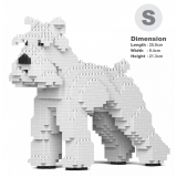 Jekca - Standard Schnauzer 01S-S01 - Lego - Sculpture - Construction - 4D - Brick Animals - Toys